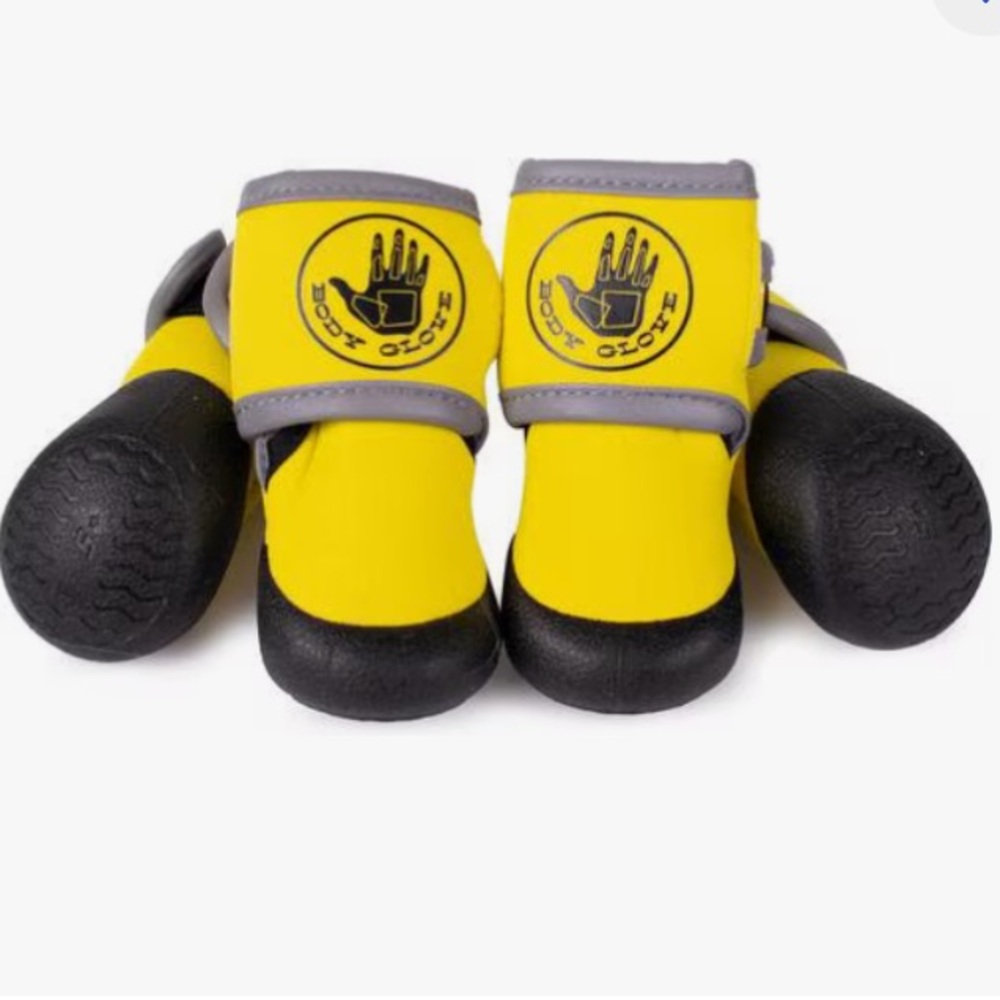 Brand New Body Glove Paw Protector Booties Dog Boots in Yellow Small